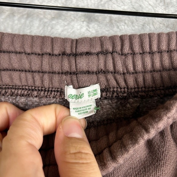 Aerie Sweatpant Joggers XS Long Raw Edge Loungewear Comfort Travel - Picture 5 of 8